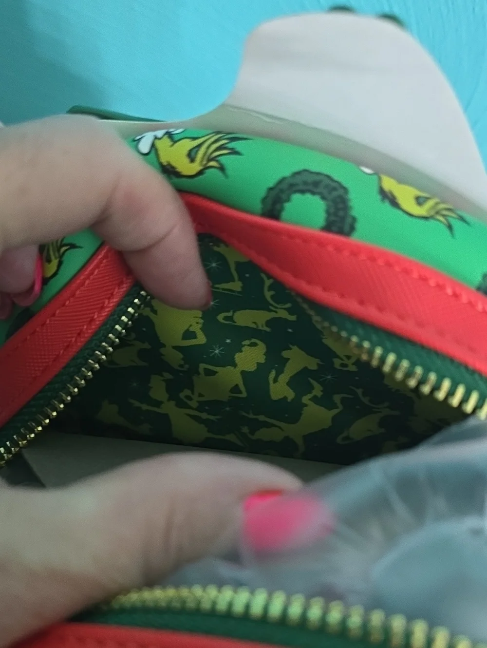Loungefly Dr. Seuss Grinch Mini Backpack - Green & Red